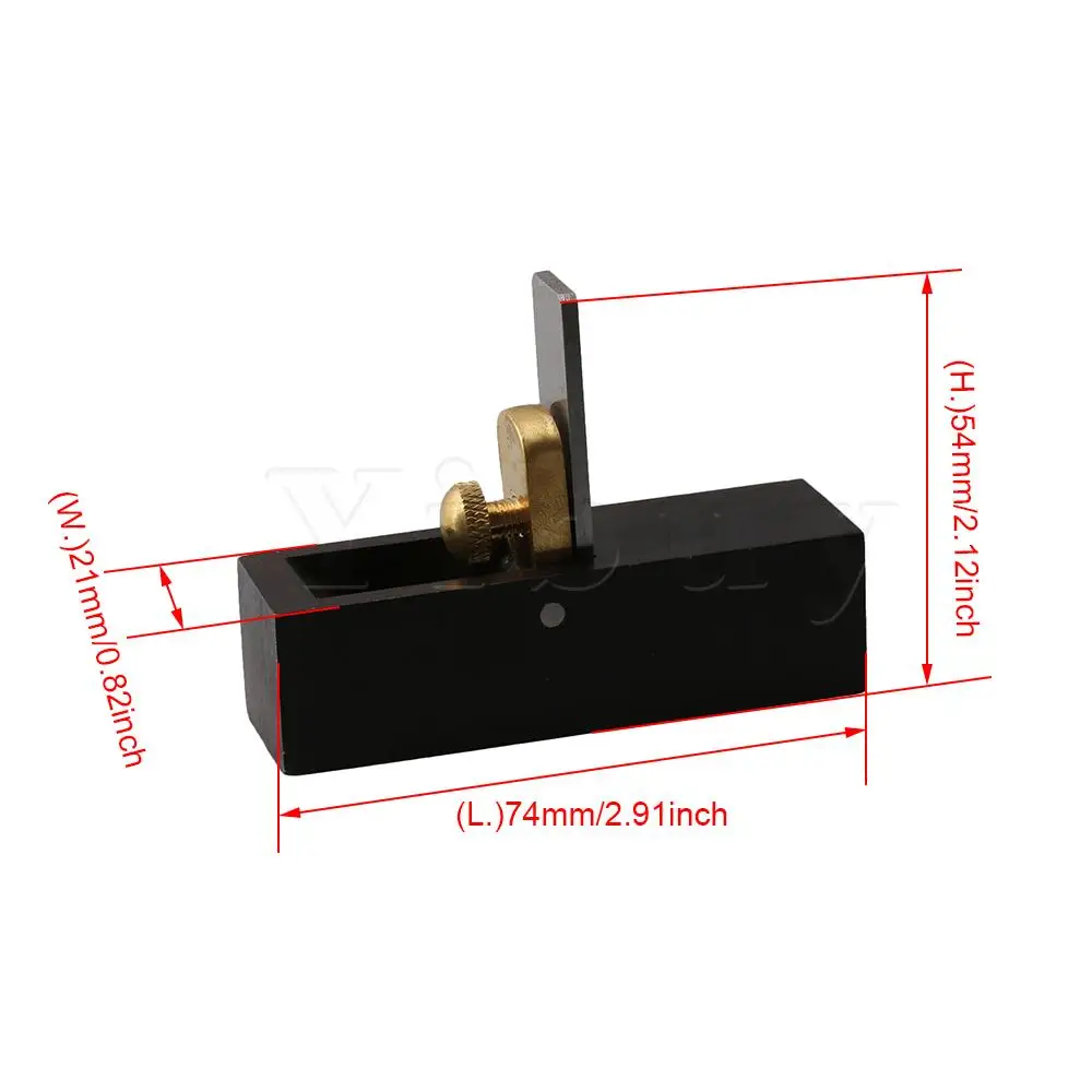 Yibuy Black Brass Ebony Violin Bottom Plane Violin Maker Luthier Tool No.5