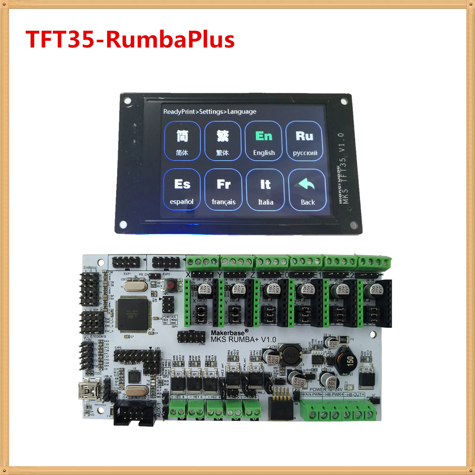 3d принтер дисплей MKS TFT35 сенсорный экран + RumbaPlus WIFI монитор FDM DIY kit TFT 35 LCD блок плата