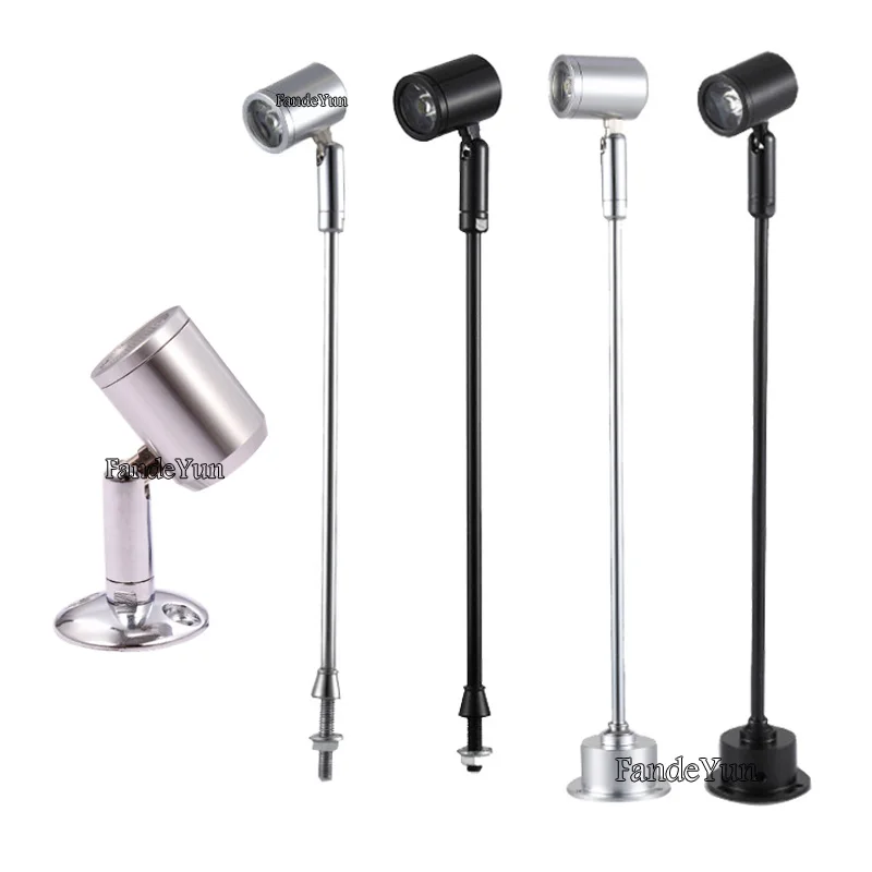Dimmable LED 1W 3W Adjustable Spotlights Showcase Light For Exhibition Display Mini Spot Jewelry AC85-265V Dc12V led spotlight halogen spotlight bulb