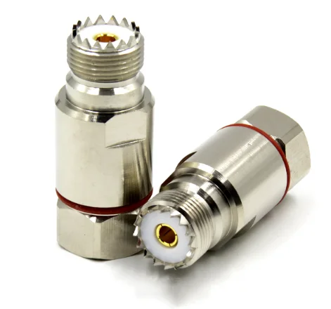 2pcs Connector PL259 UHF Female Jack SO239 for 1/2" 50-12 RF Corrugated copper adapter adaptor
