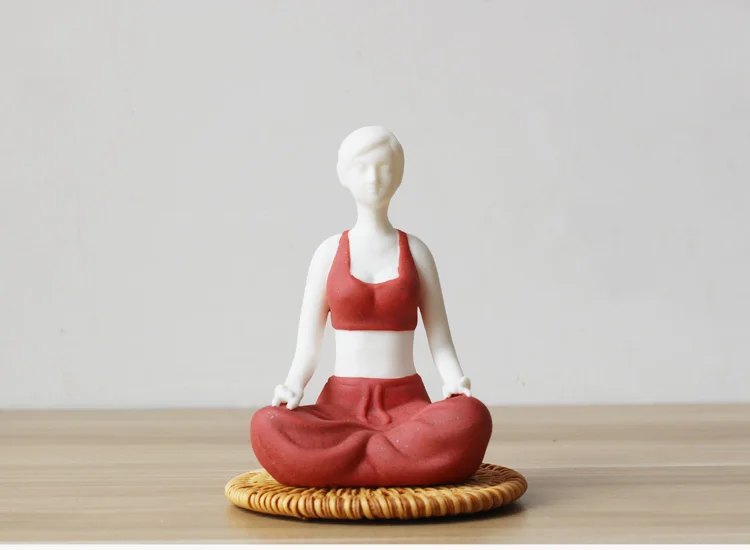 Creative Yoga Beauty Figurines Ceramic Character Decoration Crafts Office Tea Ceremony Accessories Statue Boutique Souvenir Gift