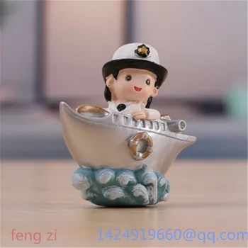 

Small Police Navy Special Forces Pilot Dinosaur Cake Baking Decoration Birthday Gift Holiday Gift Resin Action Model Toy OPP G78