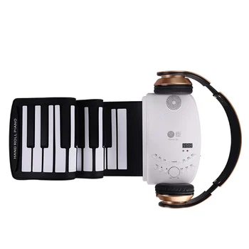 

High quality 88 keys Roll up professional soft silicone midi electronic hand roll piano keyboard Musical keyboard Instruments