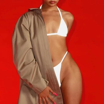 

Sexy Triangle swimsuit female Halter swimwear women bathers High cut bathing suit String thong bikini 2019 Reflective bikini