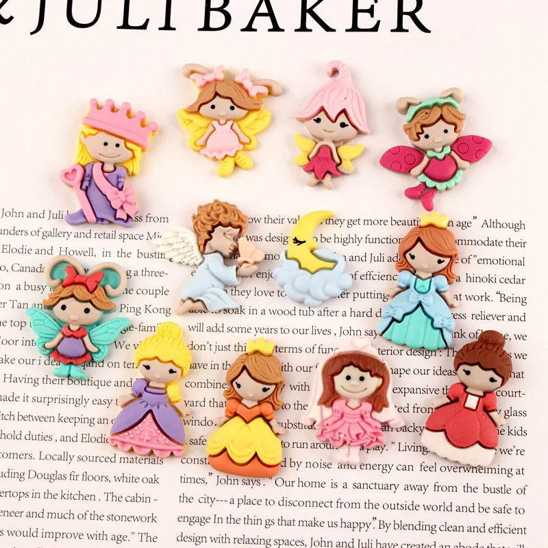 DECOCASE 30pcs Cute Cartoon Girls Slime Charms Beads Headwear Flatback Crafts Ornaments Decoration Phone Case DIY Accessories |