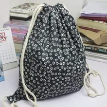 Женский Мужской ретро рюкзак на шнурке с цветочным принтом, сумка для хранения, спортивный карман, Холщовая Сумка, рюкзак на шнурке, рюкзак, рюкзак 2019k