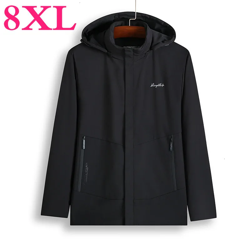 

Plus size 8XL 7XL Brand Winter Jacket Men Clothes Casual Hooded Collar Fashion Winter Coat Men Parka Outerwear Warm Slim fit 4XL