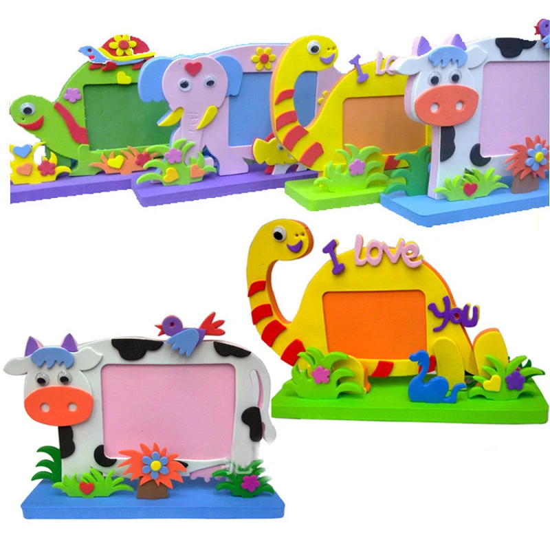 1set-Cartoon-Animals-Elephant-Self-Adhesive-Children-Kids-DIY-EVA-Family-Photo-Frame-3d-Assembling-Puzzles (1)