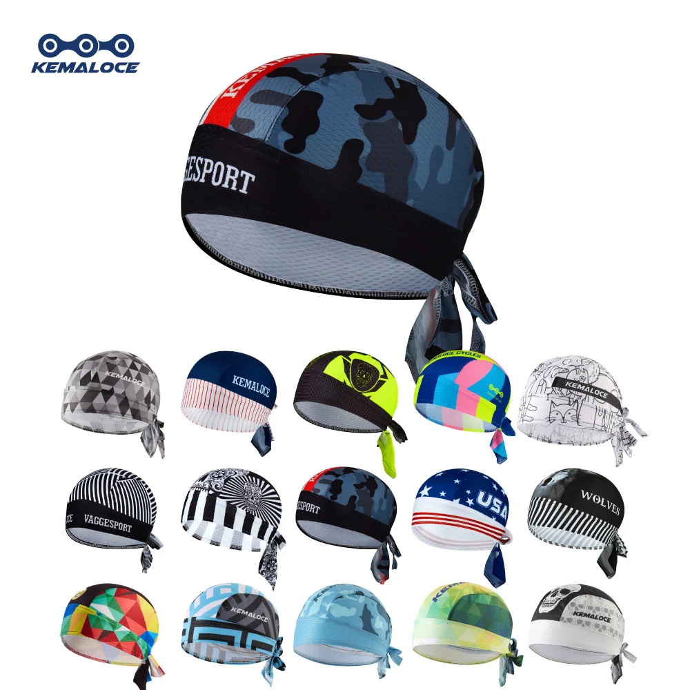 Cycling caps 100% Polyester Red Black Summer Men Racing Cycling Head Bandana Road Bike Camouflage Cycling Scarf Bandana Cap