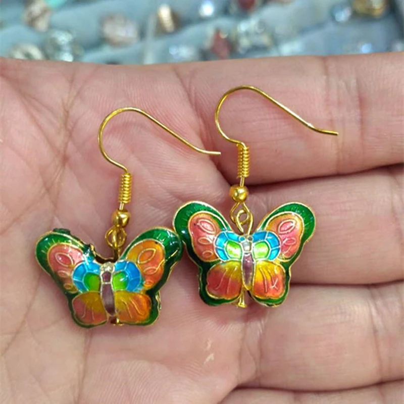 5pcs Cloisonne Enamel Colorful DIY Beads Butterfly Love Heart Star Accessories Jewelry Making Earrings Necklace Bracelet Wholesa