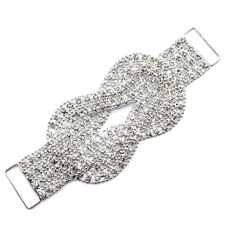 Free Shipping! Wholesale Silver Plated Crystal Rhinestone Connector Buckle For Bikini | Дом и сад