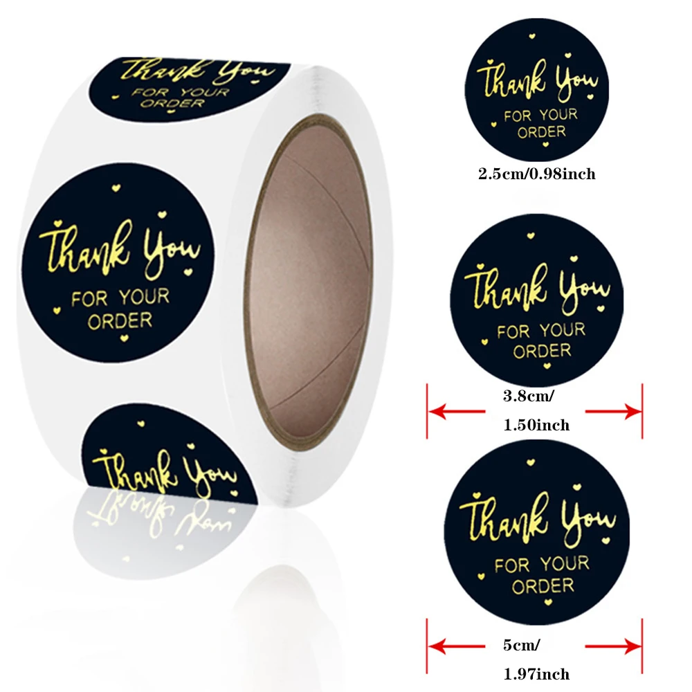 

Baking Stickers Gift Envelope Sealing Sticker Roll Black Envelope Sticker Labels