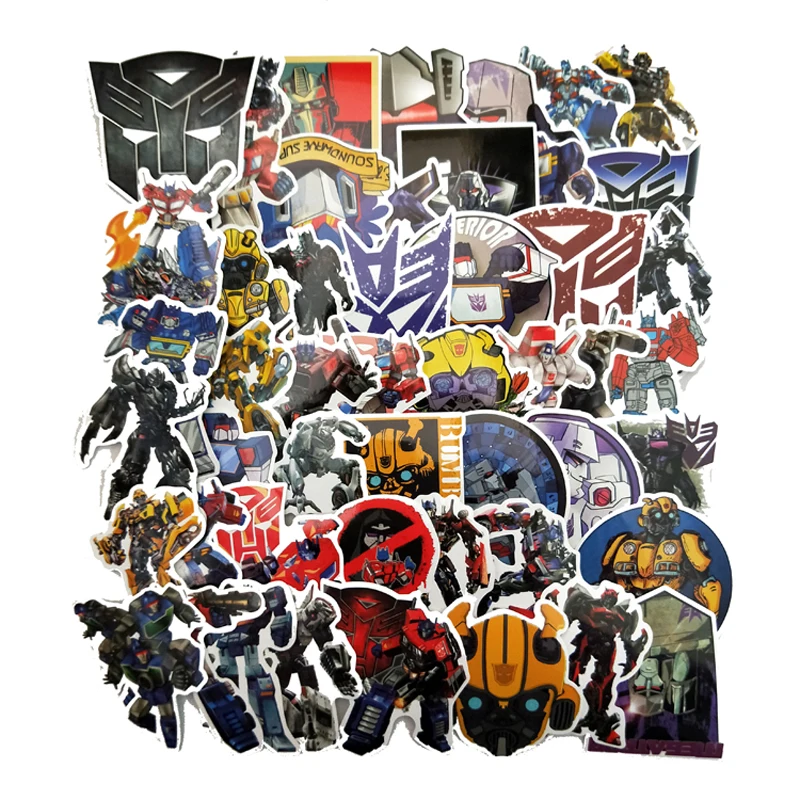 50 шт. водонепроницаемые наклейки Optimus Prime Transformers для чемоданов на колесиках