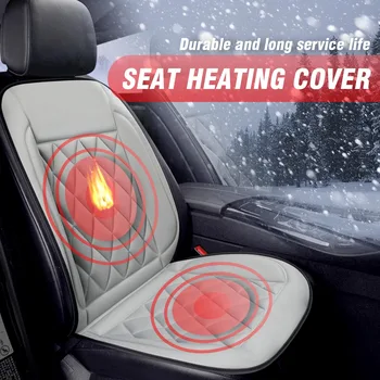

12V Gray/Black Heated Seat Cushions Covers Car Seat Heater Comfortable Winter Warm Seatpad Auto Accessories