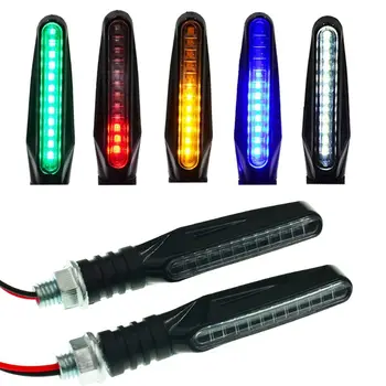 

2Pcs Motorcycle Turn Signals Light 12 SMD Tail Flasher Flowing Water Blinker Motorcycle Flashing Lights Brake Lamp