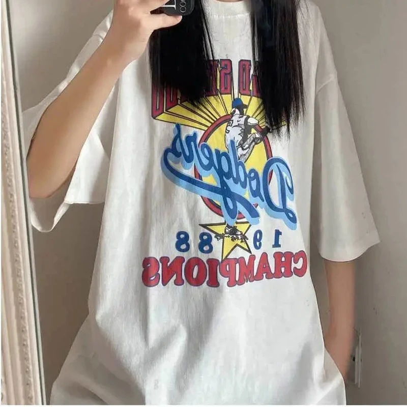 Goth Streetwear Short Sleeve Top Tee Female Kawaii y2k mujer gothic shirt van футболка Harajuku Print Black Crop Women T-shirts