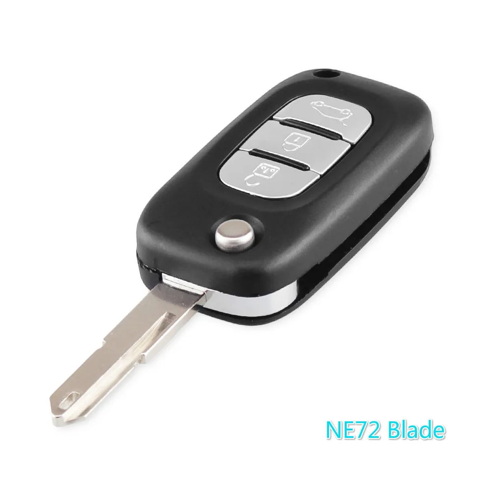 KEYYOU 2/3 кнопочный откидной складной чехол для дистанционного ключа для Renault Clio Megane Kangoo Modu Fob чехол для автомобильного ключа - Цвет: 3 Buttons NE72