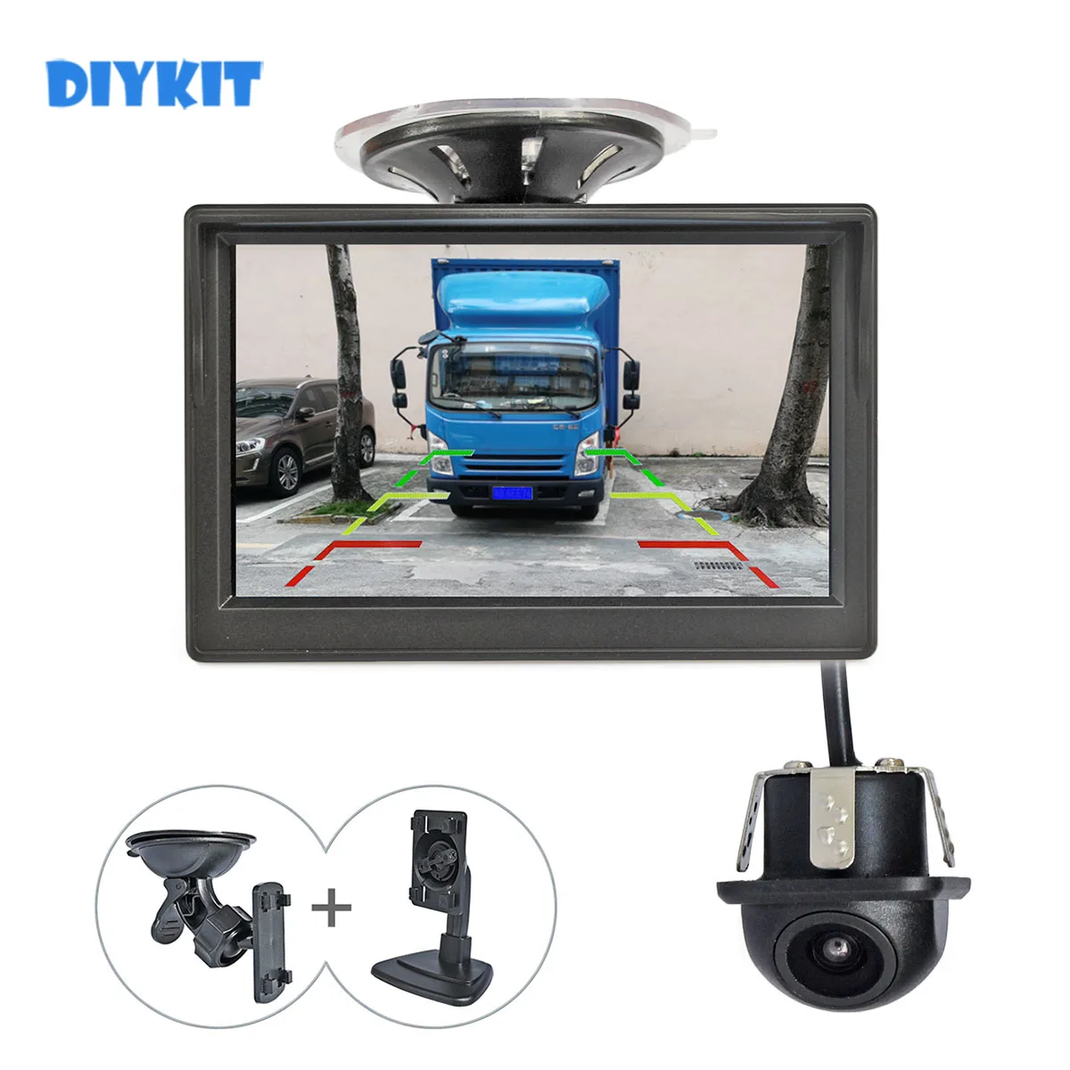 Проводной 5-дюймовый HD ЖК-дисплей DIYKIT монитор заднего вида автомобильный