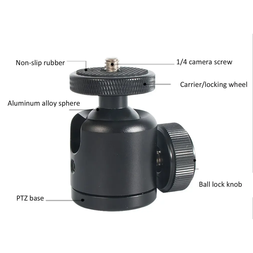K25 25mm Mini ballhead tripod area monopod head ball mount lightweight portable photo ball head for the camera