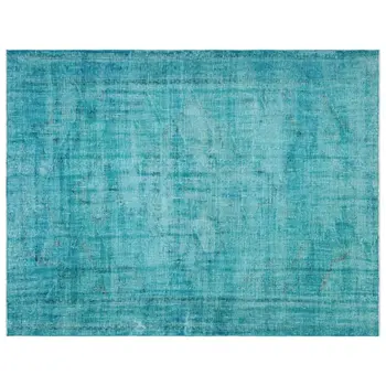 

Handmade Turquoise Vintage Overdyed Turkish Area Rug 201x263 Cm-6'7''X8'8''
