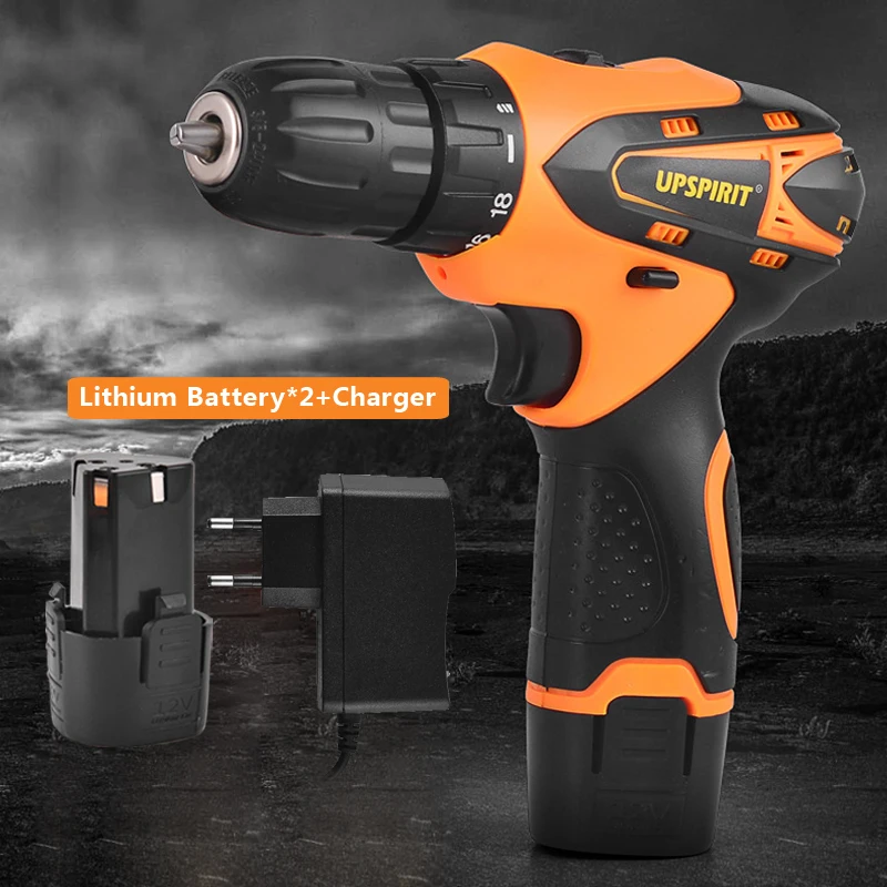 

12V 1500 Ma Electric Screwdriver Cordless Drill Mini Wireless Power Driver DC Lithium-Ion Battery 3/8-Inch 2-Speed