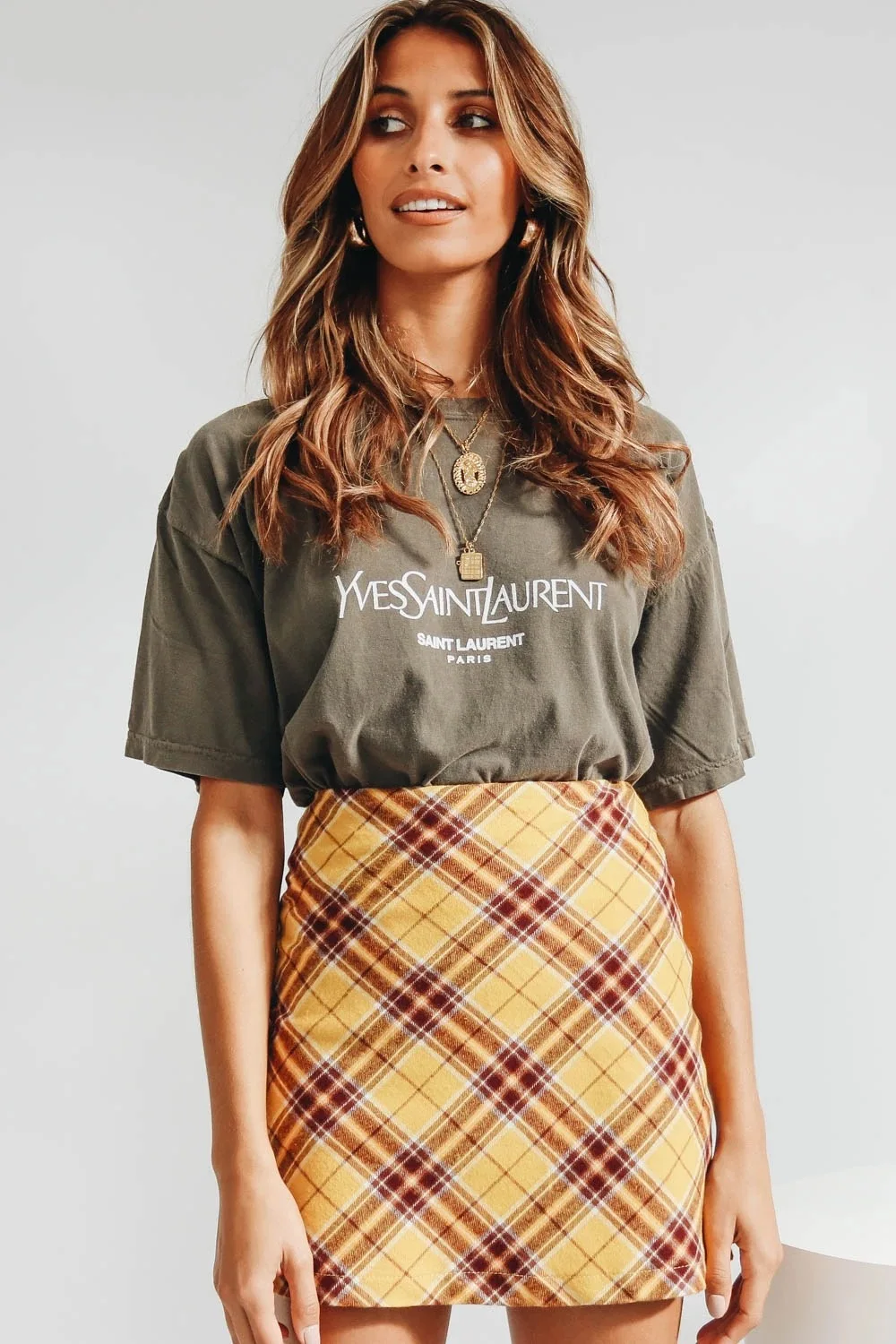 Plaid Skirts Womens 2020  Korean Fashion Clothing Casual  Plaid A-Line Above Knee, Mini High Waist Casual Mini Skirt for Female