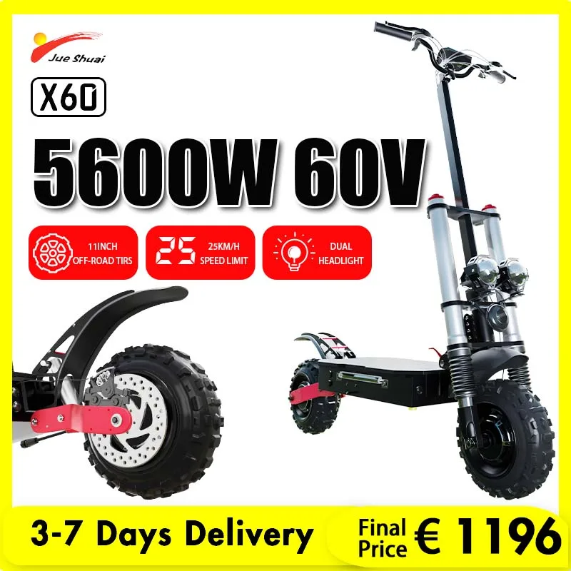 Jueshuai X60 Electric Scooters Adults 100km Long Range Folding E