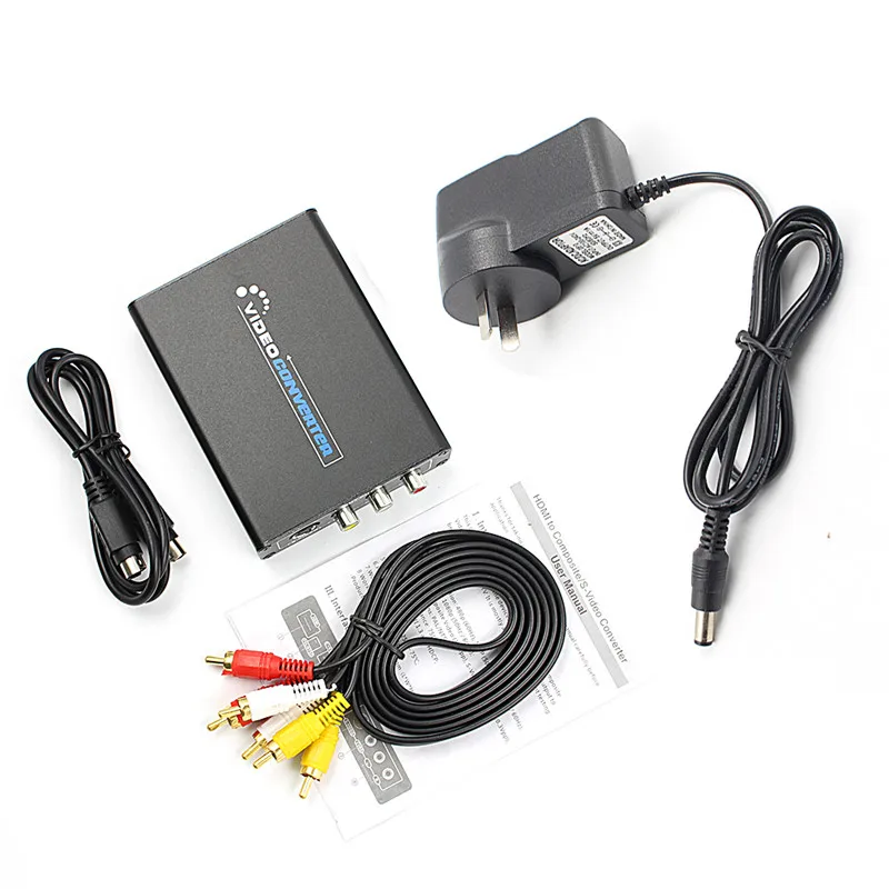 HDMI к 3RCA AV CVBS композитный s-видео R/L аудио видео конвертер адаптер 1080P
