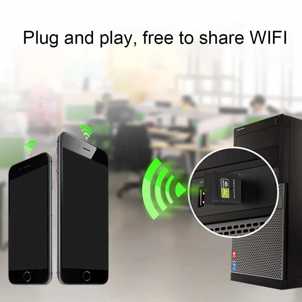 USB Wifi адаптер 600 Мбит/с Ethernet приемник двухдиапазонный беспроводной ключ сетевая