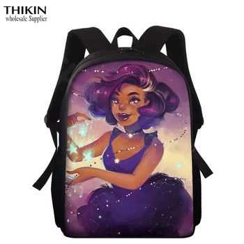 

THIKIN Children School Bags Small Kindergarten African Art Afro Girl Backpack Kids Schoolbag Baby Toddler Bag Mochila Infantil