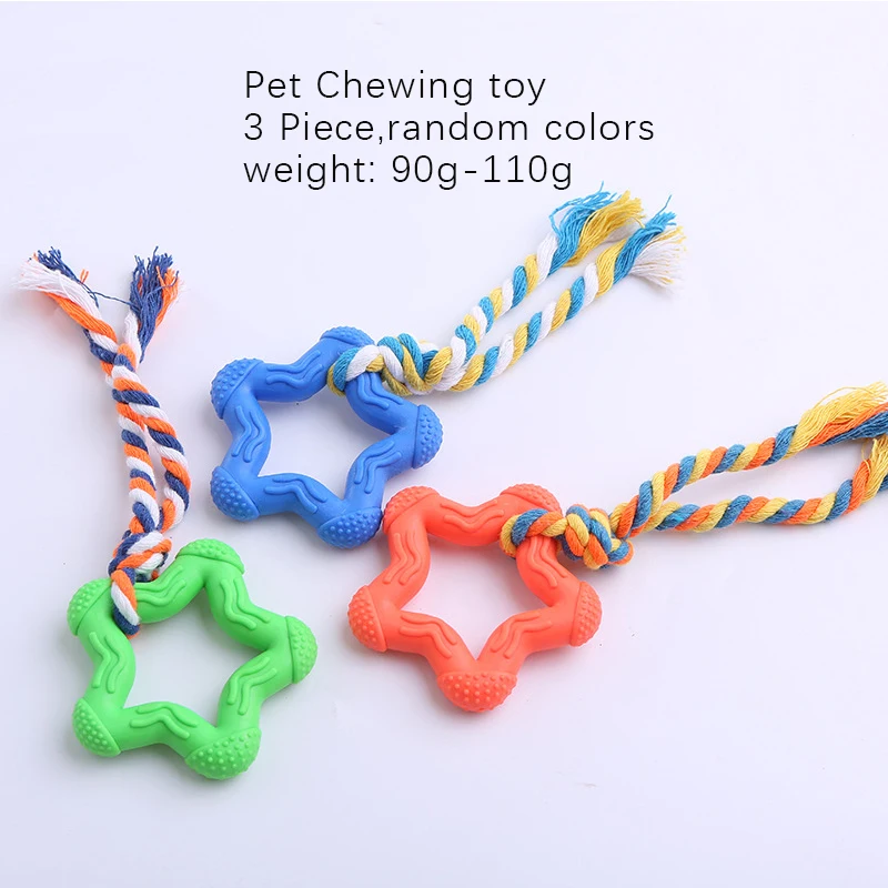 1PC Pet Dog Toys Cat Puppy Sound Polka Dot Squeaky Toy Rubber Dumbbell Chewing Funny Toy Accessories