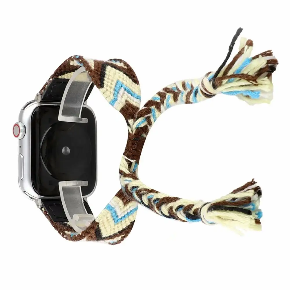 Мода Стиль тканевые изделия ремешок для apple watch band 42/38 мм и для apple watch Спортивная петля 44 мм 40 мм браслет для iwatch серии 1 2 3 4