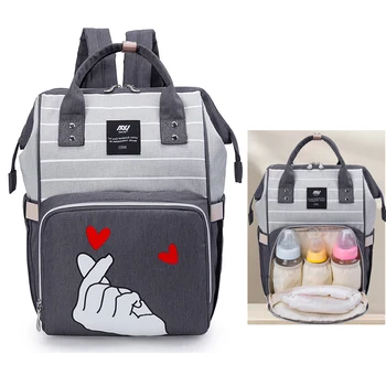 

Waterproof Diaper Bag for Mommy Maternity Nappy Backpack Toddler Baby Organizer Nursing Changing Travel Mother Women Tote Bag