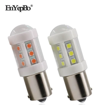

2PCS LED Turn Signal 1156 light P21W lamp Error Free Super Bright BA15s blinker 18-SMD 15W 1400LM LED Bulbs Yellow 12V