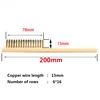 1pcs Wood Handle Brass Wire Copper Brush for Industrial Devices Surface/Inner Polishing Grinding Cleaning 6x16 Row Brushes 2