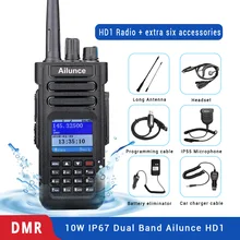 RETEVIS Ailunce HD1 DMR радио цифровая рация(gps) ветчина радио Amador 10 Вт УКВ двухдиапазонный IP67 Водонепроницаемый двухстороннее радио