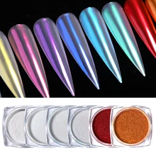 1 коробка Auroras зеркало для дизайна ногтей блестящая пудра металлик черный золотой пыль окунание Блестки для ногтей хромированное пигментное Украшение DIY