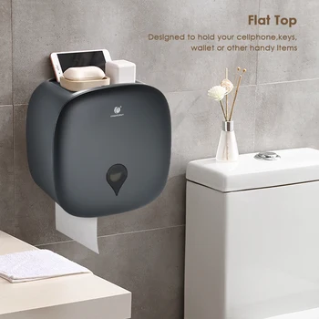 

New No Drilling Wall Mounted Single Jumbo Roll Tissue Dispenser Hanging Toilet Paper Dispenser Holder Hotel Restaurant Tissue Bo