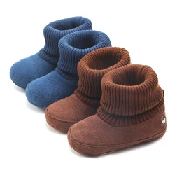 0-18 Month Baby Winter Warm Fur Snow Boots Baby Booties Anti-slip Infant Boys Bootie Shoes
