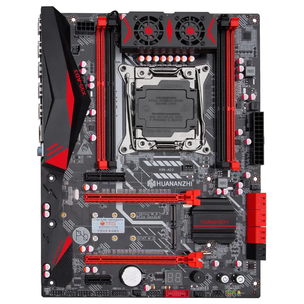 HUANANZHI X99 LGA2011 3 Dual M.2 материнская плата со слотом с процессором Xeon E5 2678 V3 SR20Z 12 ядер 24