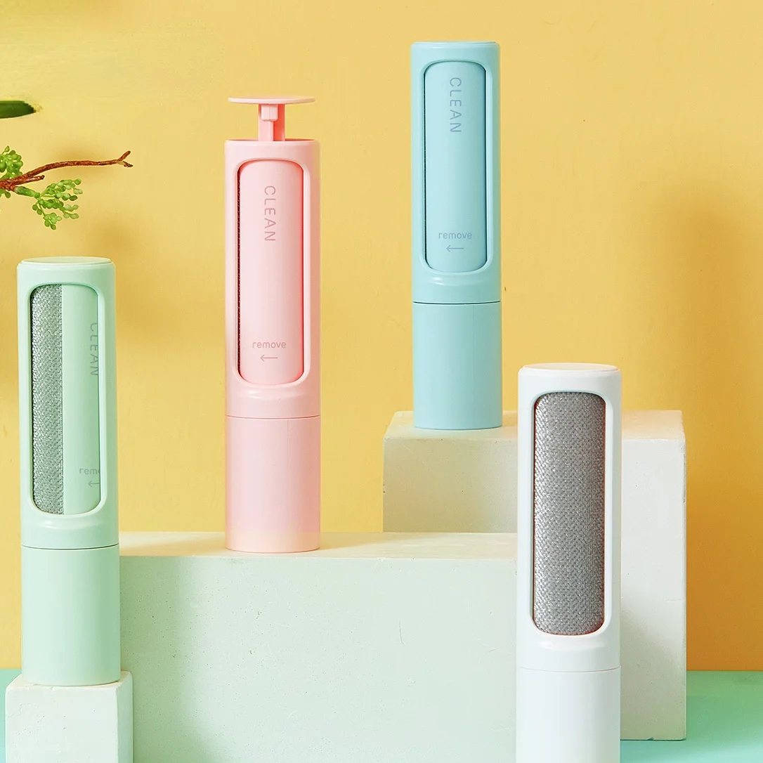 

Цилиндрический липкий ролик для удаления пыли, Электростатическая щетка для удаления пыли, липкая щетка для шерсти домашних животных, для удаления ворса, для одежды