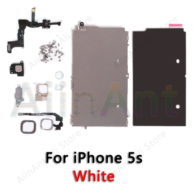 Для iPhone 5 5S 5c 6 6s Plus ЖК-экран металлический маленькие детали Защитная крышка ушной динамик фронтальная камера Кнопка Домой Flex