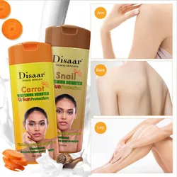 230ml Natural Strong Whitening Body Cream Lotion Dark Skin Bleaching Moisturizing Deep Skin Whitening Body Care Carrot Extract