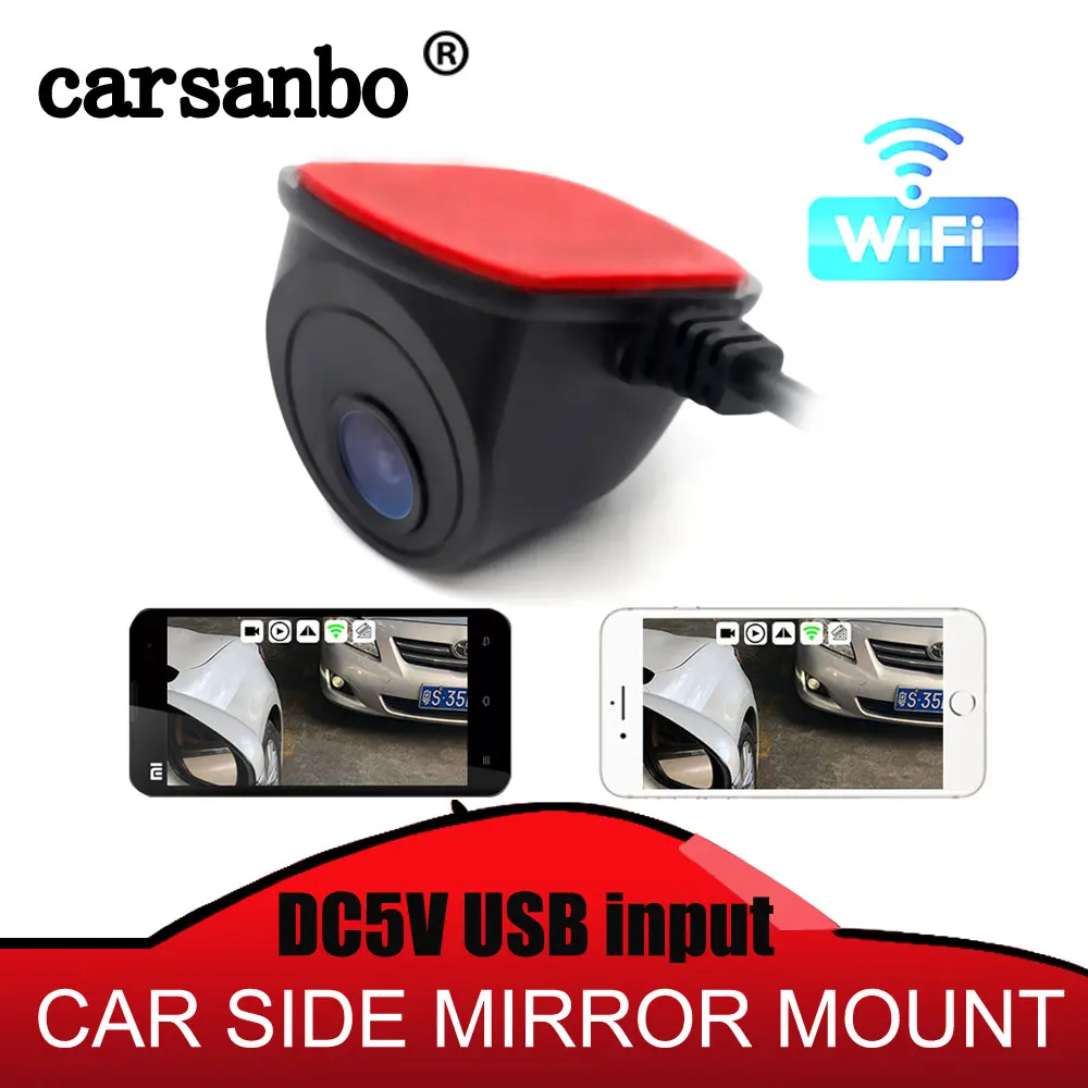 Автомобильная USB Wifi Водонепроницаемая HD камера бокового вида Ночного и правого видения для IOS и Android фронтальная камера