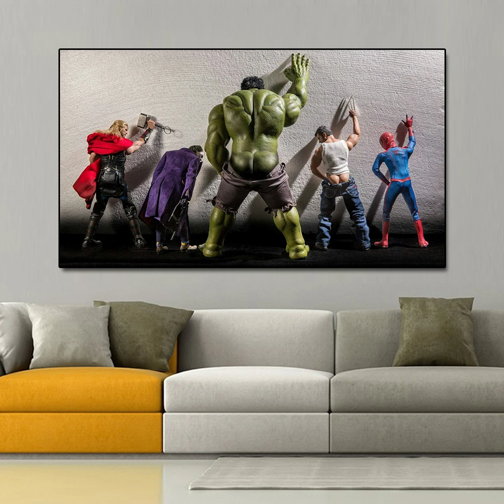 Топ супергерой Marvel Comics забавные поп Горячие стены искусства печатные плакаты картины живопись Декоративная Настенная картина без рамки