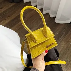 Jacquemus роскошные сумки женские дизайнерские сумки 2019 маленькие квадратные сумки через плечо для женщин с большой ручкой модная крокодилья
