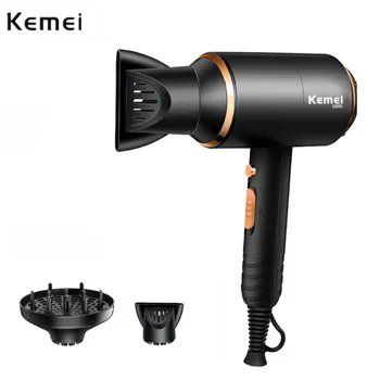 

kemei Hair Dryer Powerful 4000 Wind Power Electric Dryer Hot/cold Air Hairdryer NoInjury Water IonsHair Blower Professional