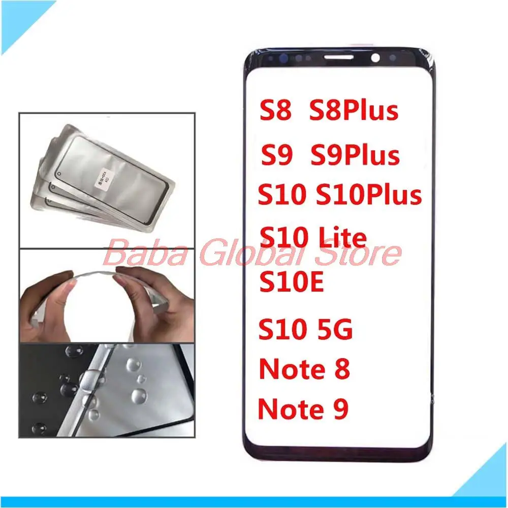 2 в 1 переднее внешнее стекло + ламинированная OCA пленка Замена для Samsung Galaxy S8 S9 S10 Lite