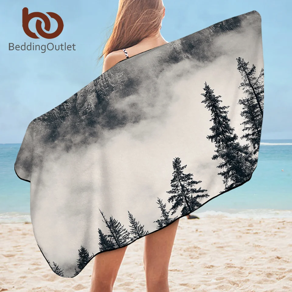 BeddingOutlet лесное полотенце для ванной комнаты пляжное из микрофибры взрослых