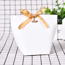 HHO-50Pcs чистая крафт-бумага сумка Свадебная сумка для конфет сувениры Подарочная коробка посылка День Рождения украшения сумки с лентой